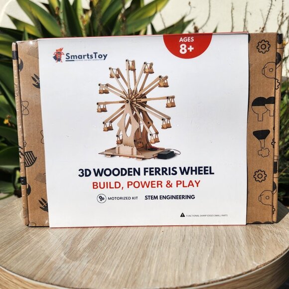 Wooden Ferris Wheel DIY 3D Puzzle Craft Kit STEM PROJECT Construction Toy Set - Picture 1 of 10